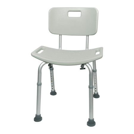 Bath Bench McKesson Without Arms Aluminum Frame Removable Backrest 19-1/4 Inch Seat Width 300 lbs. Weight Capacity (EA)