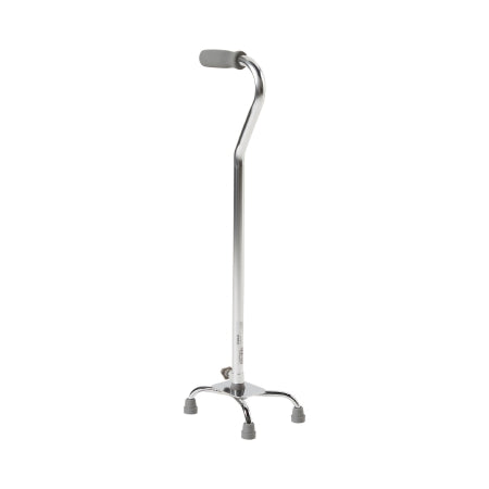 Small Base Quad Cane McKesson Steel 30 to 39 Inch Height Chrome (EA)