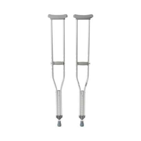 Underarm Crutches McKesson Adult 5 Foot 2 Inch to 5 Foot 10 Inch User Height Aluminum Frame 350 lbs. Weight Capacity (PR)