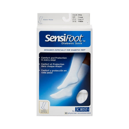 Diabetic Compression Socks JOBST? Sensifoot* Knee High X-Large White Closed Toe (PR)