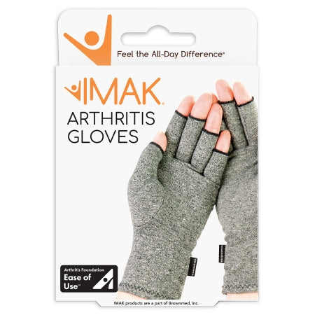 Arthritis Glove IMAK? Compression Open Finger Medium Over-the-Wrist Length Hand Specific Pair Cotton / Lycra? (BX)